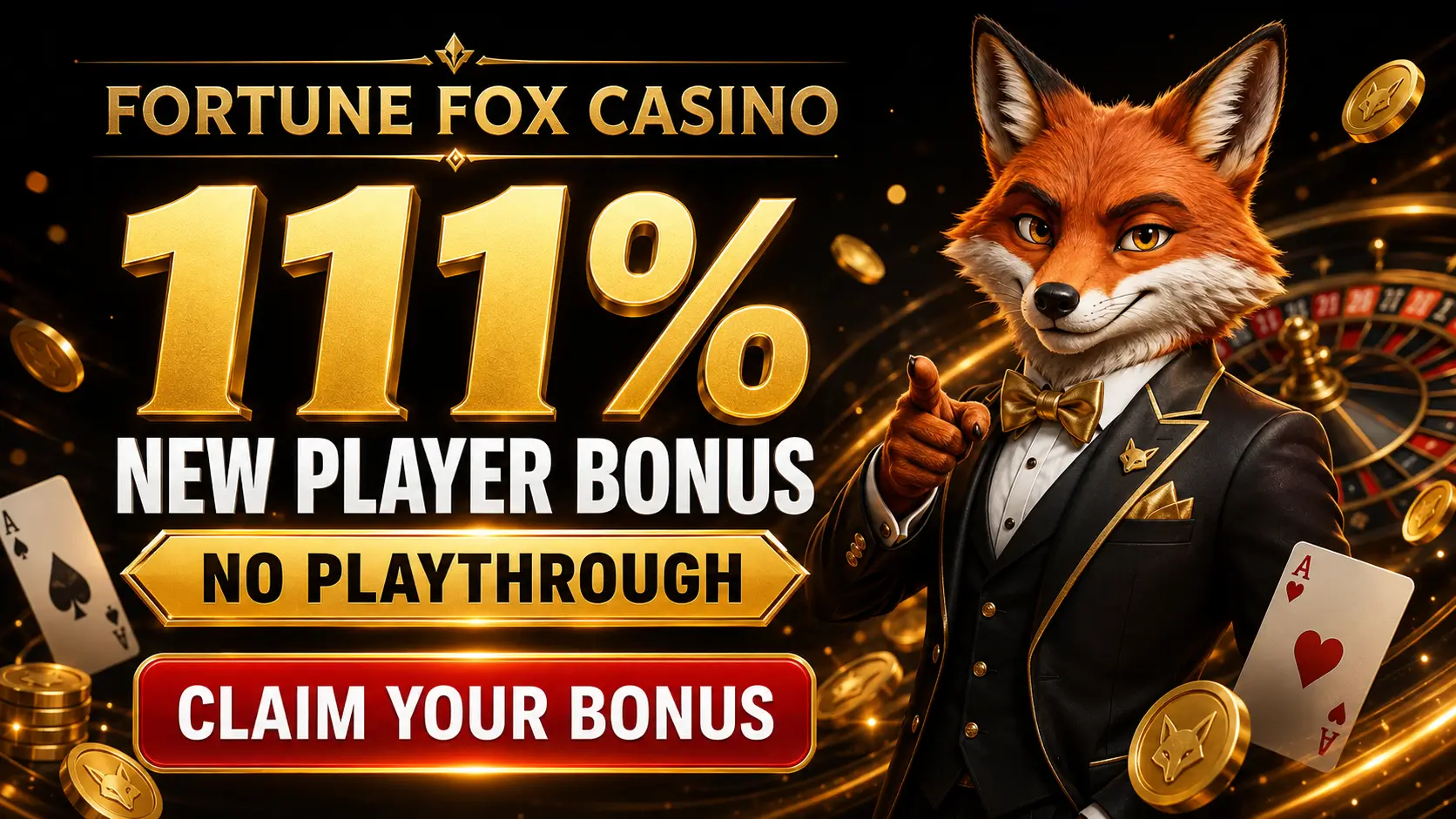 111% New Player Bonus with no playthrough